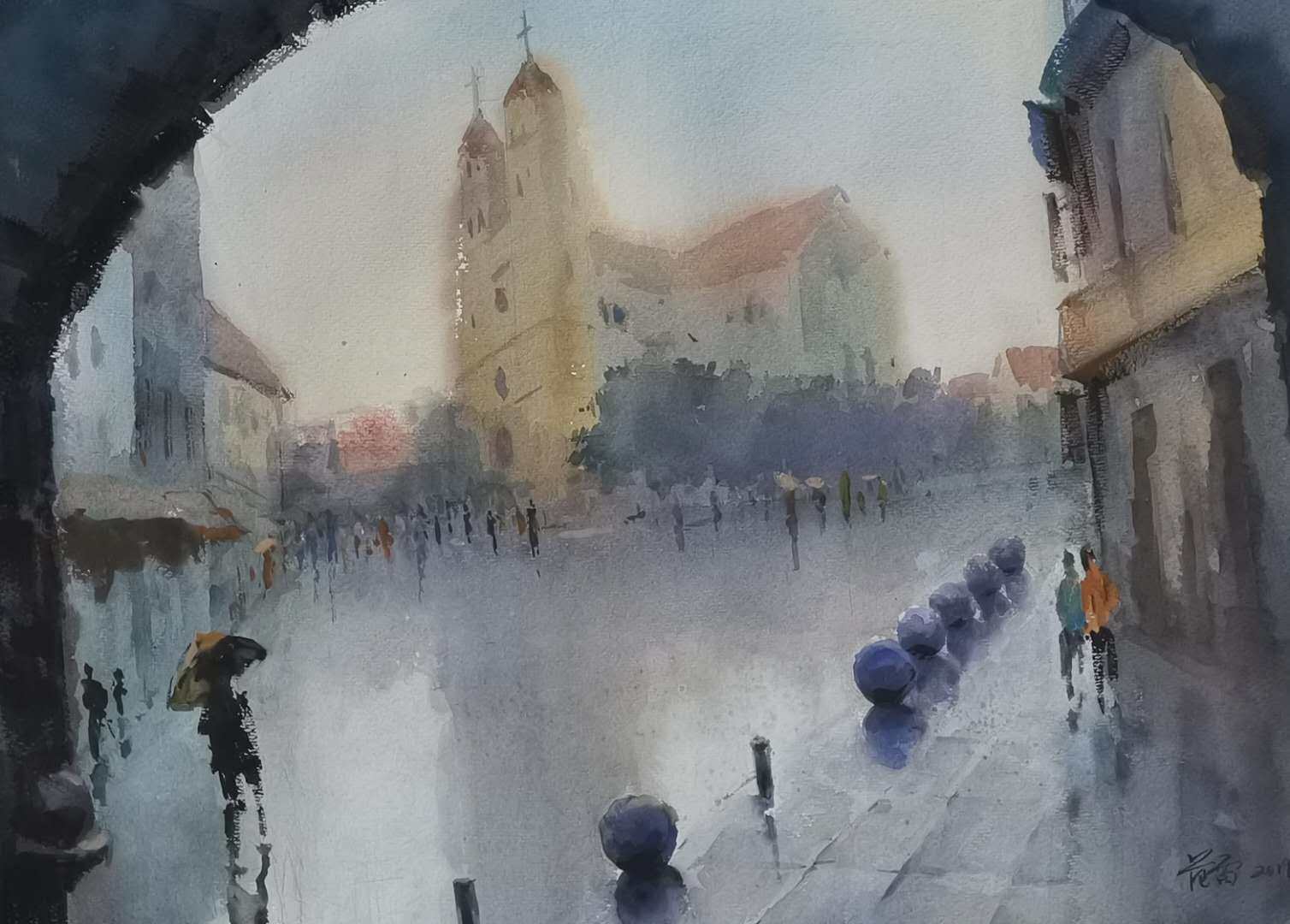 『范雷』淋漓酣畅自然洒脱 范雷水彩风景画欣赏