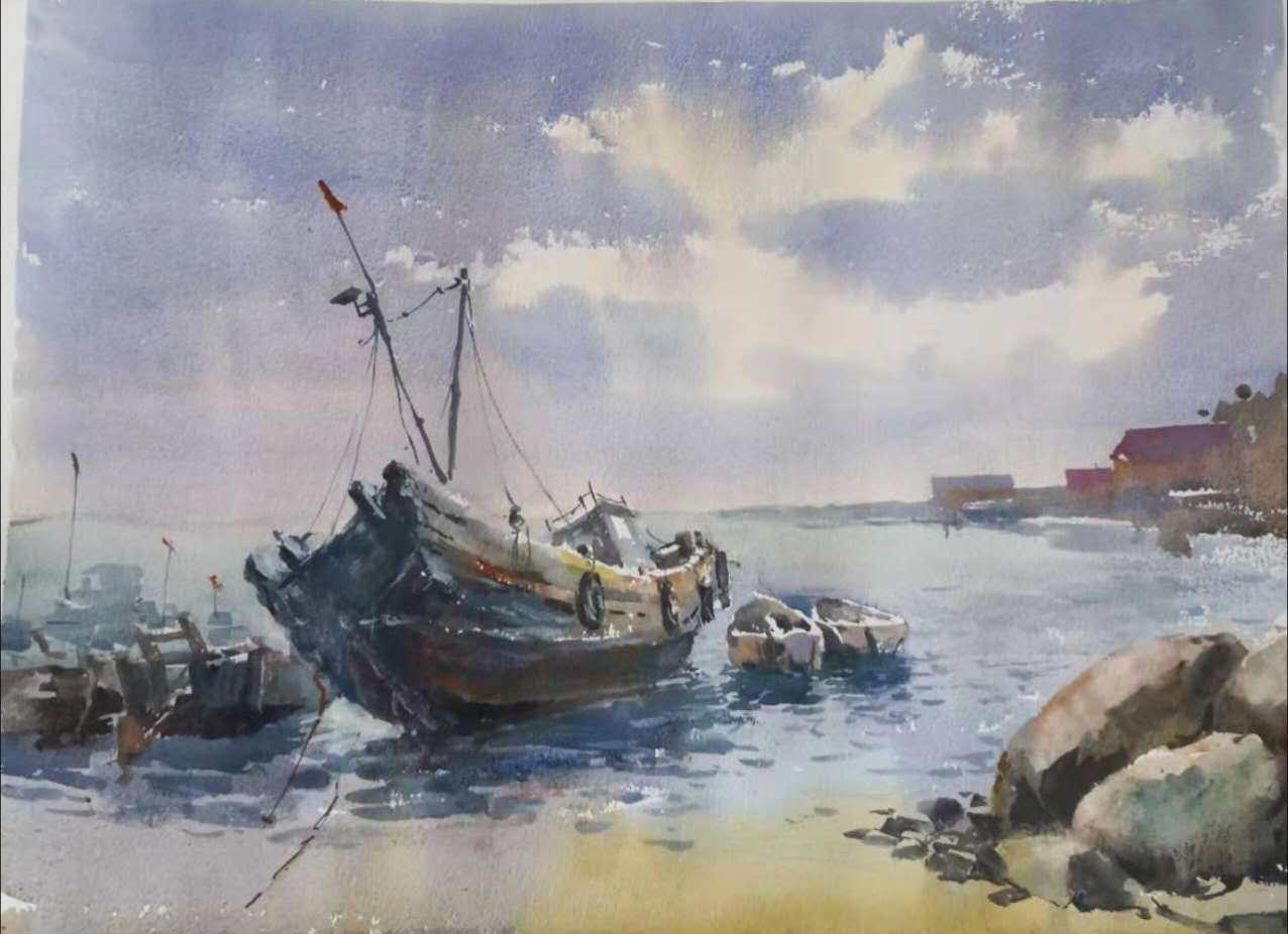 『范雷』淋漓酣畅自然洒脱 范雷水彩风景画欣赏