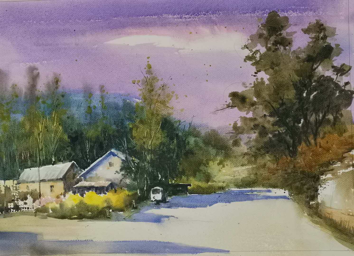 『范雷』淋漓酣畅自然洒脱 范雷水彩风景画欣赏